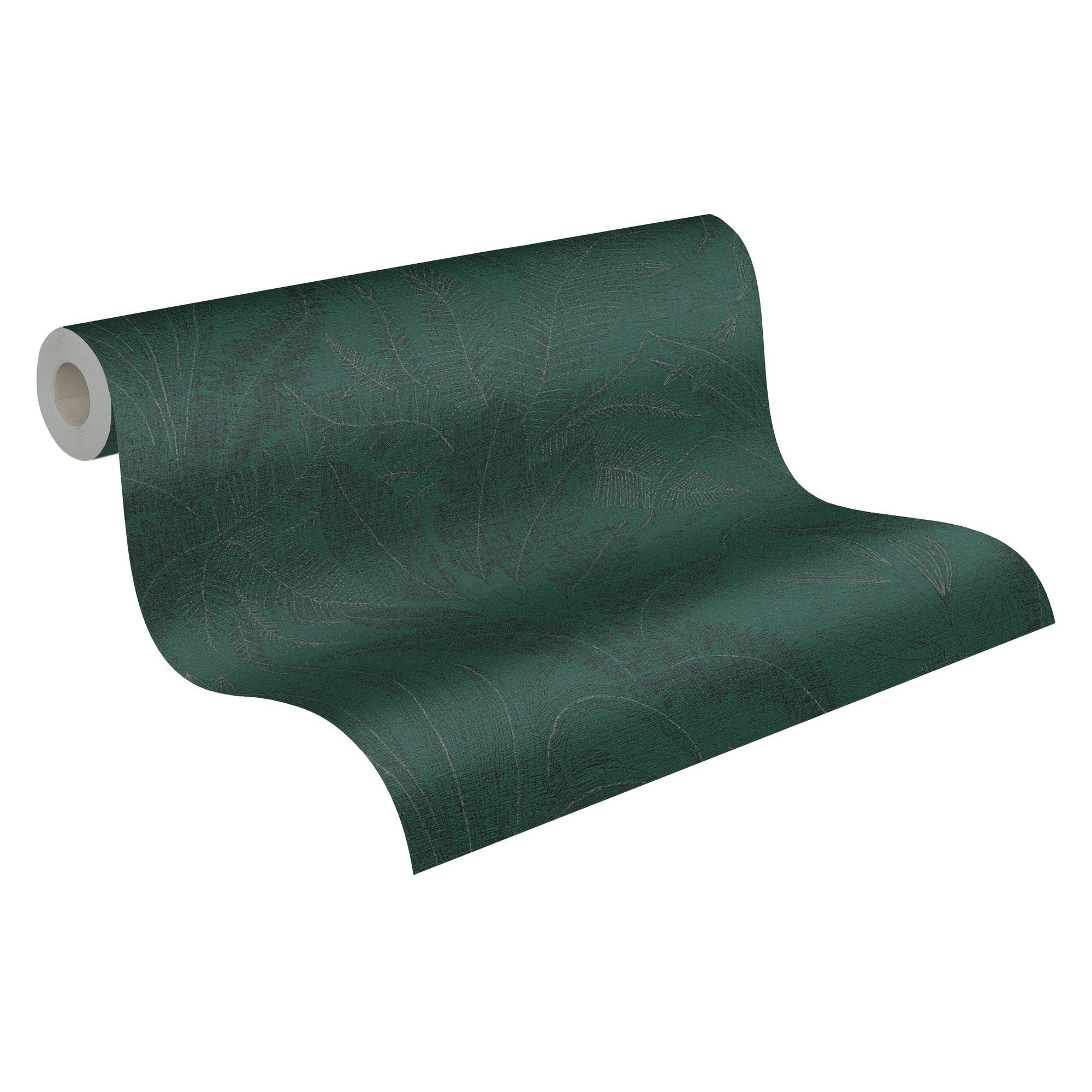Premium Non-Woven Wallpaper Green Floral