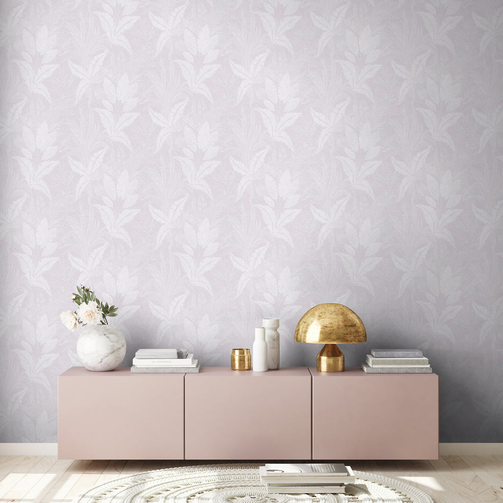 Hochwertige Vliestapete Violett Floral