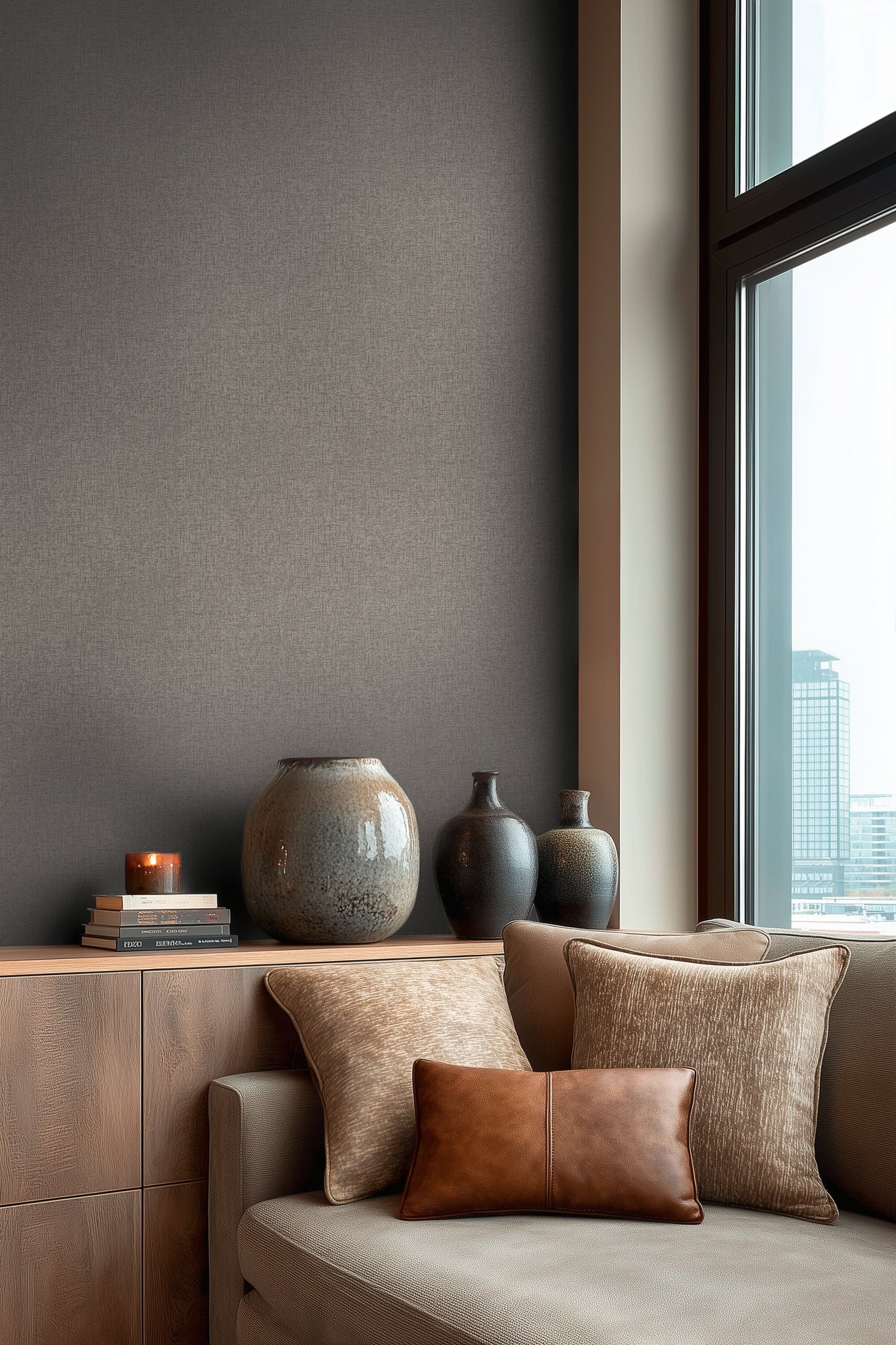 Hochwertige  Tapete aus der Kollektion Stories of Life in Anthrazit