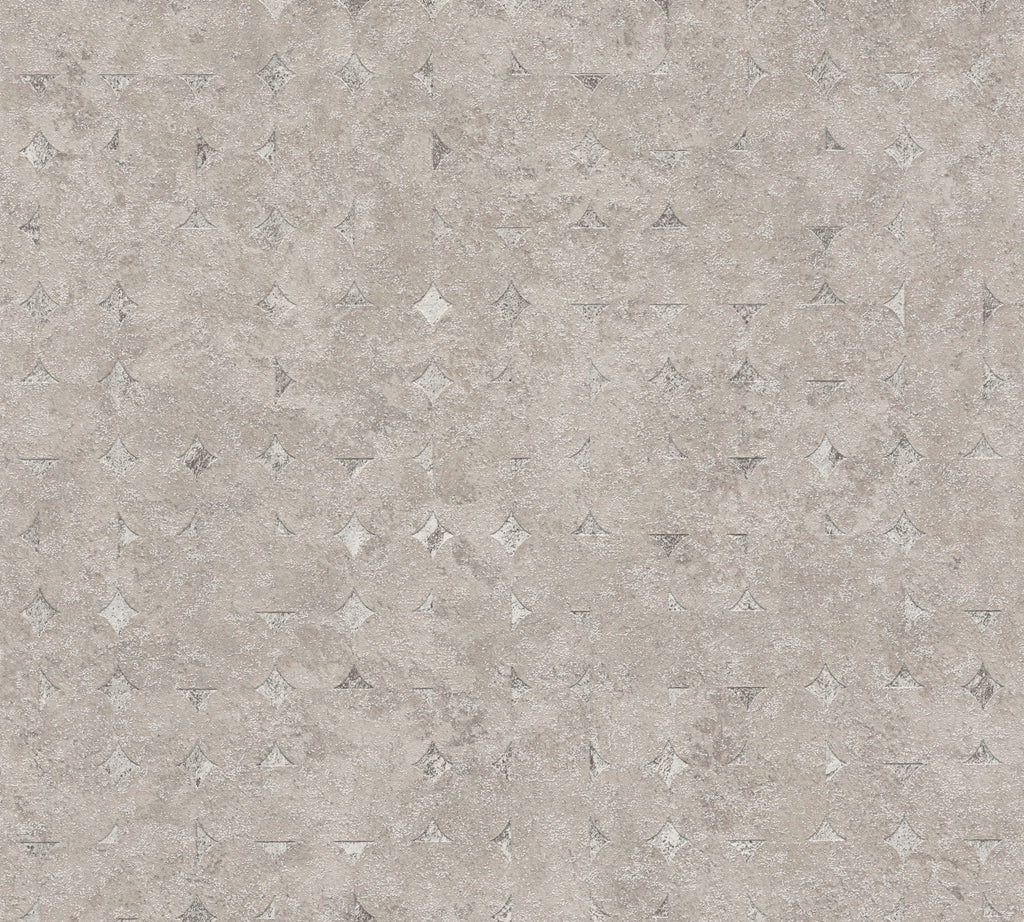 Hochwertige Vliestapete Beige Geometrisch