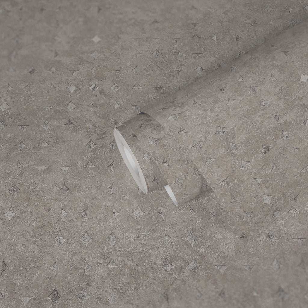 Hochwertige Vliestapete Beige Geometrisch