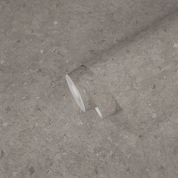 Hochwertige Vliestapete Beige Geometrisch