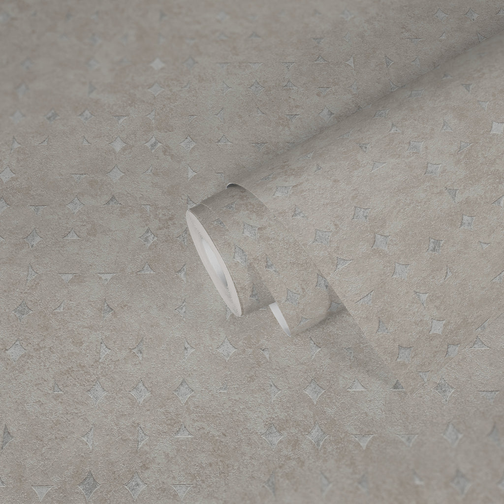 High-Quality Non-Woven Wallpaper Beige Geometric