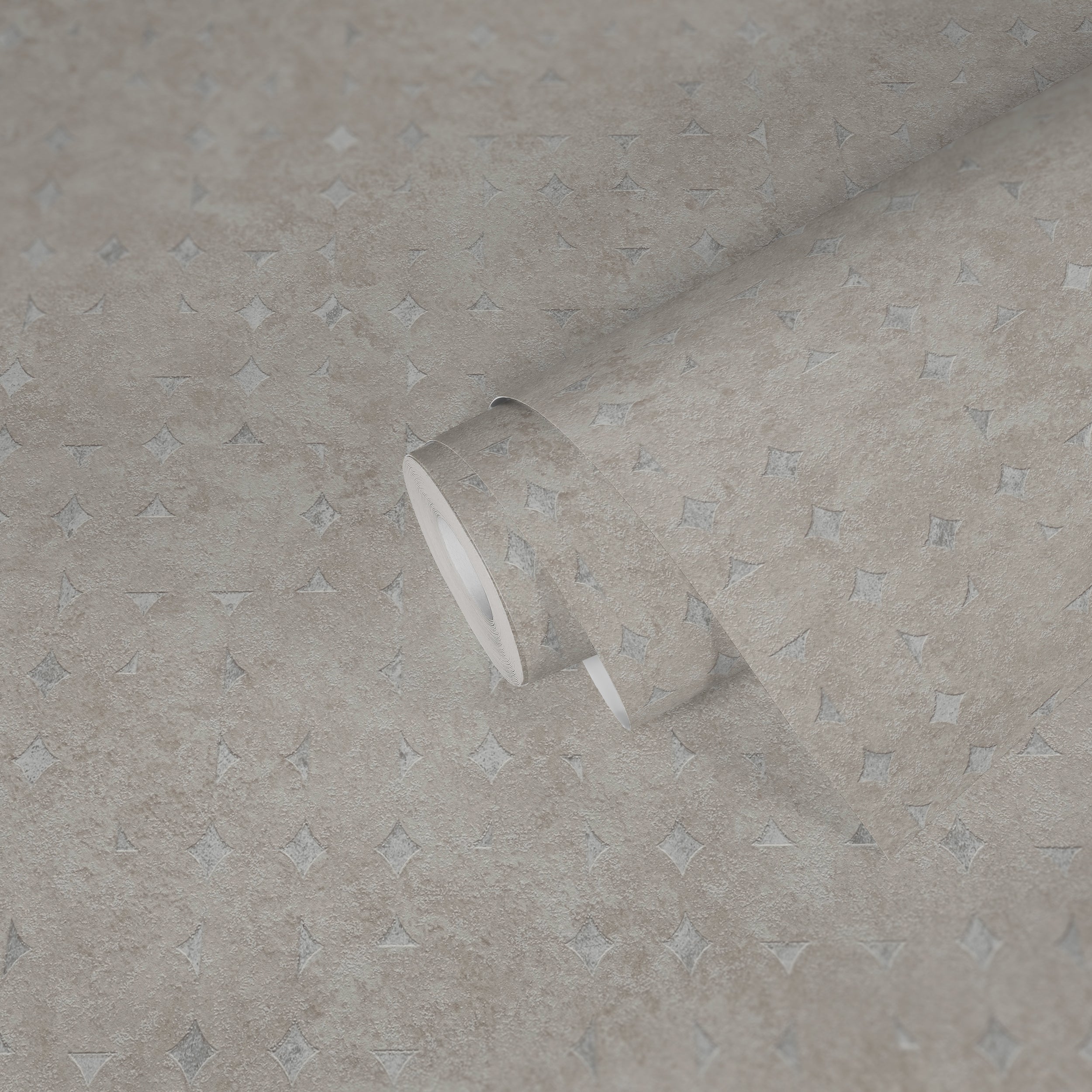 High-Quality Non-Woven Wallpaper Beige Geometric
