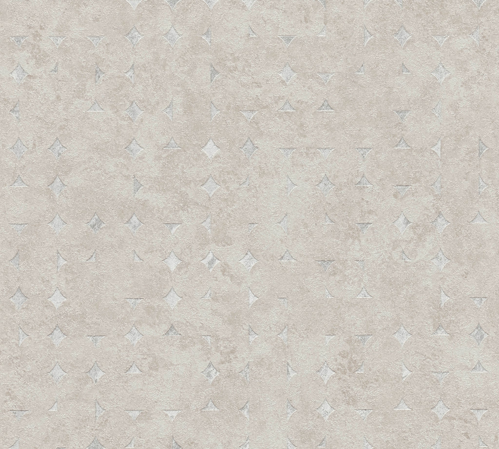 High-Quality Non-Woven Wallpaper Beige Geometric