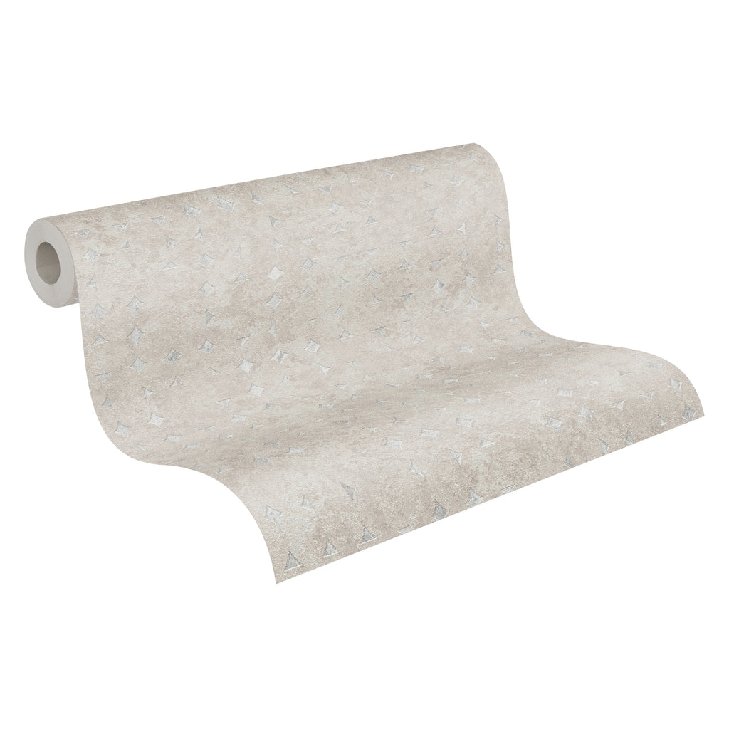 High-Quality Non-Woven Wallpaper Beige Geometric