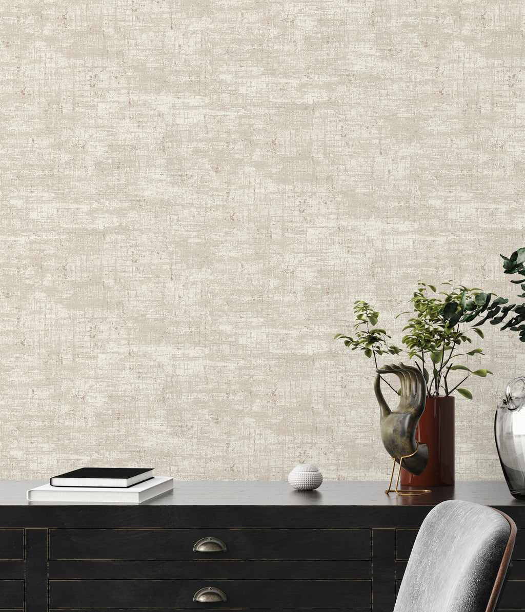 High-Quality Non-Woven Wallpaper Beige Structure