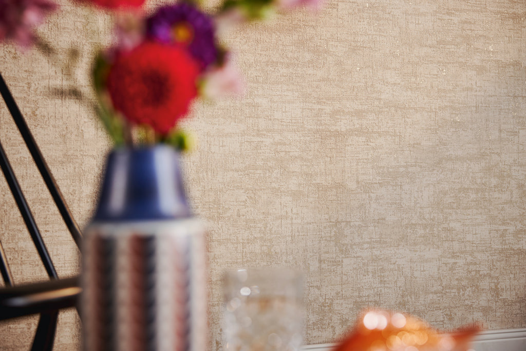 High-Quality Non-Woven Wallpaper Beige Structure