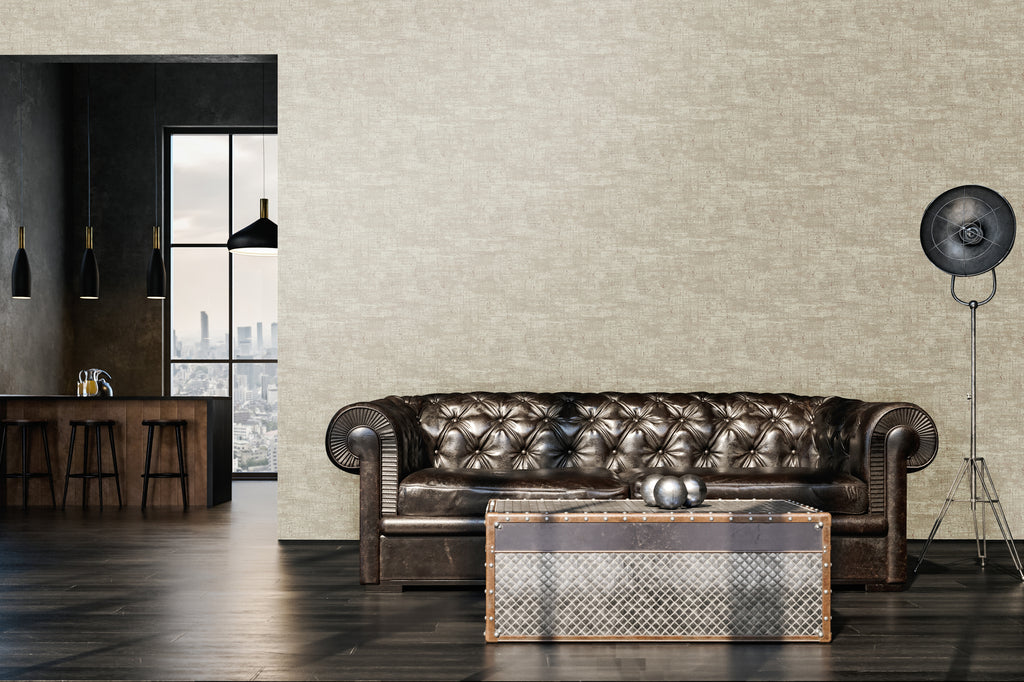 High-Quality Non-Woven Wallpaper Beige Structure