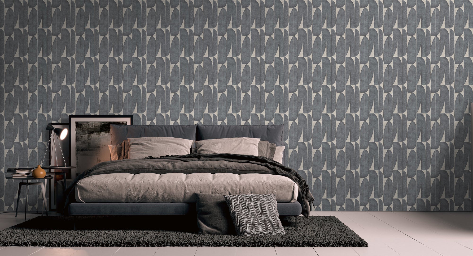 Hochwertige Vliestapete Beige Floral