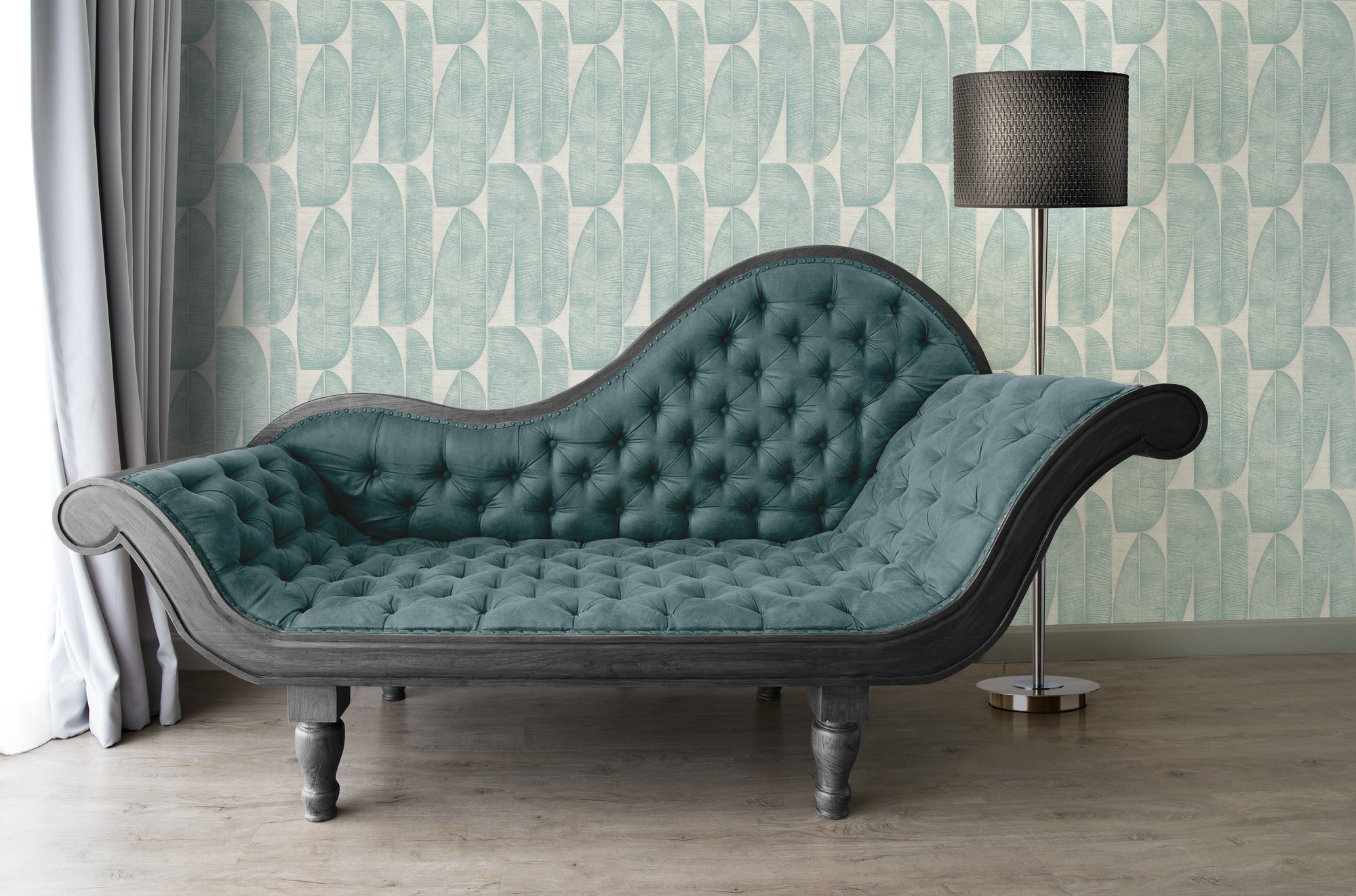 Premium Non-Woven Wallpaper Grey Floral