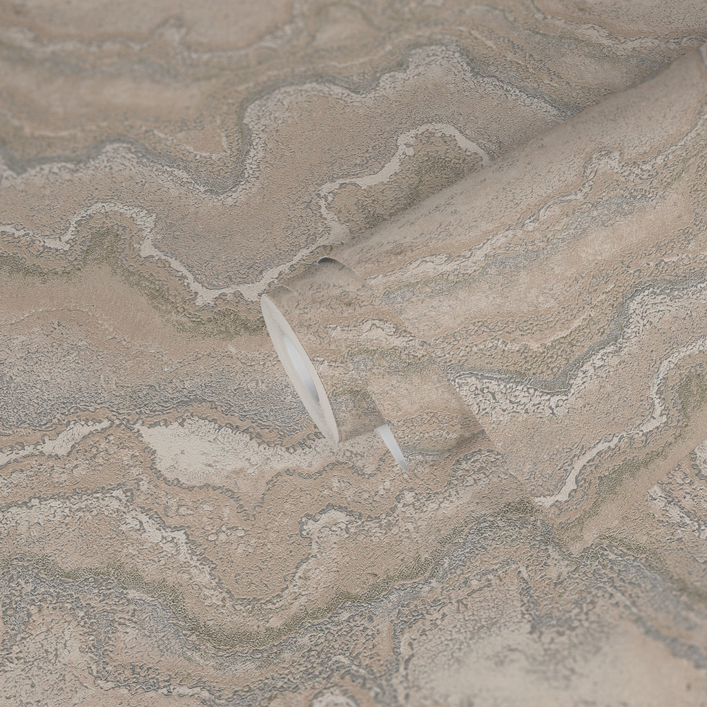 Hochwertige Vliestapete Beige Marmor
