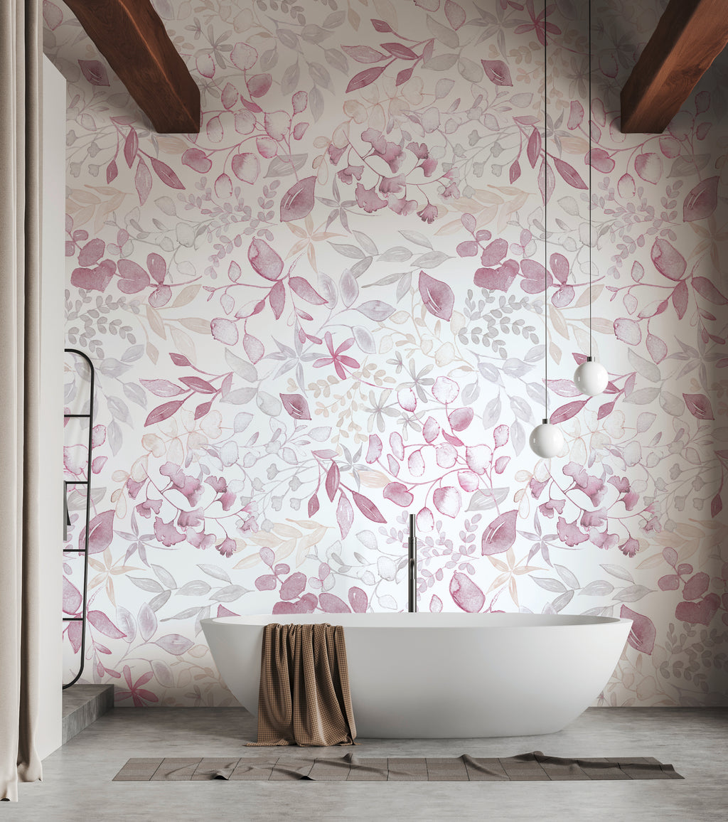High-quality wallpaper from the Aquarelle Dreams collection in pink 