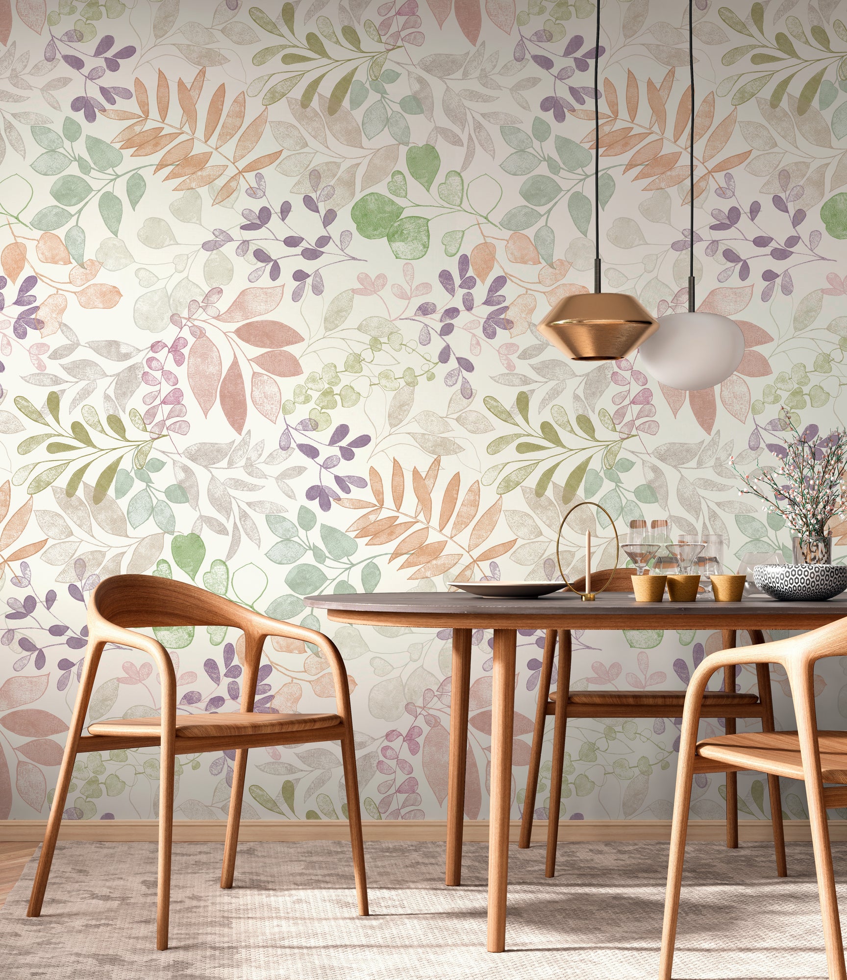 High-quality wallpaper from the Aquarelle Dreams collection in cream 