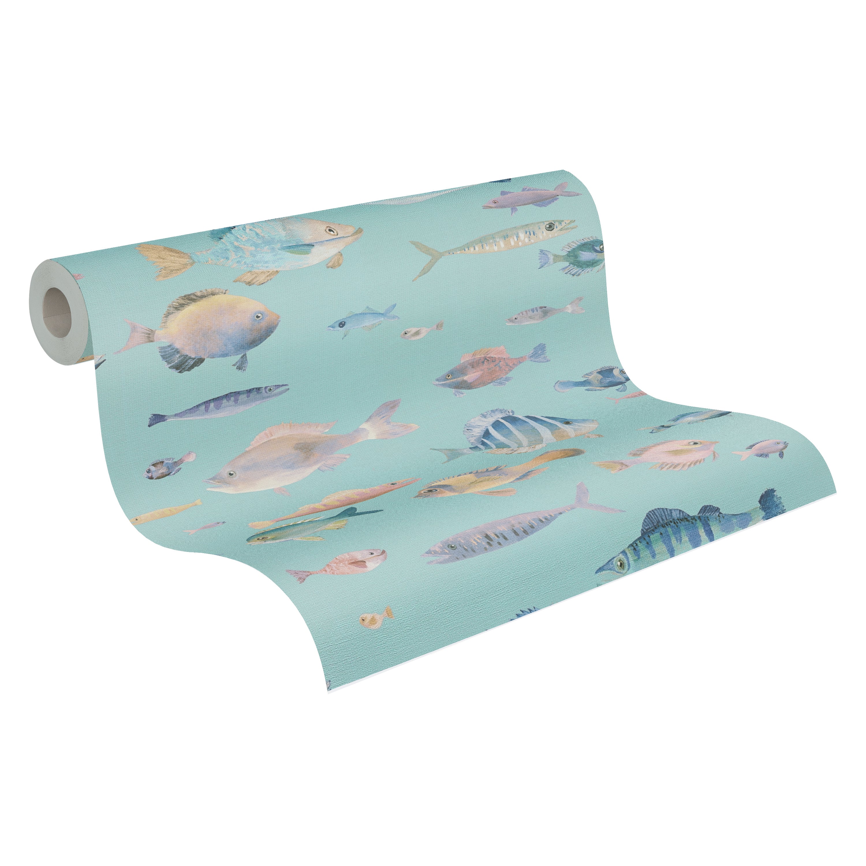 High-Quality Non-Woven Wallpaper Blue Animals