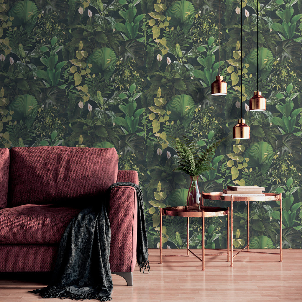 Premium Non-Woven Wallpaper Green Jungle