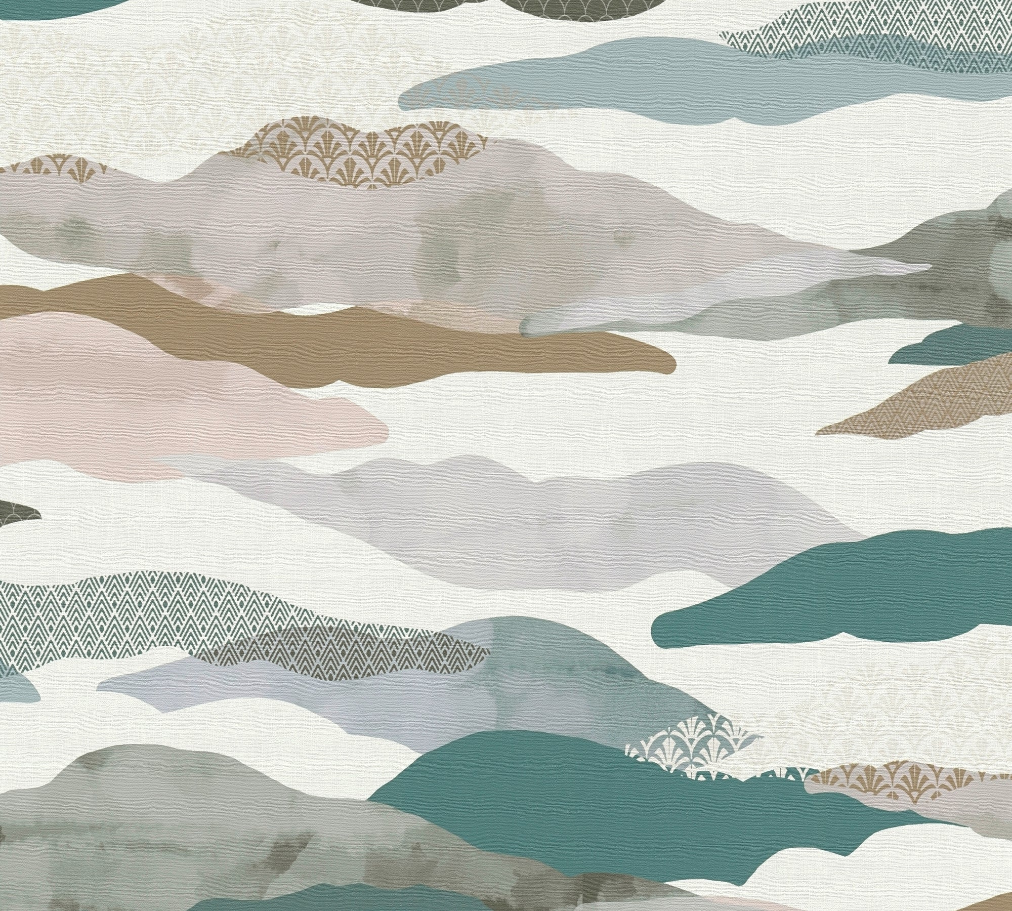 High-Quality Non-Woven Wallpaper Blue Graphic