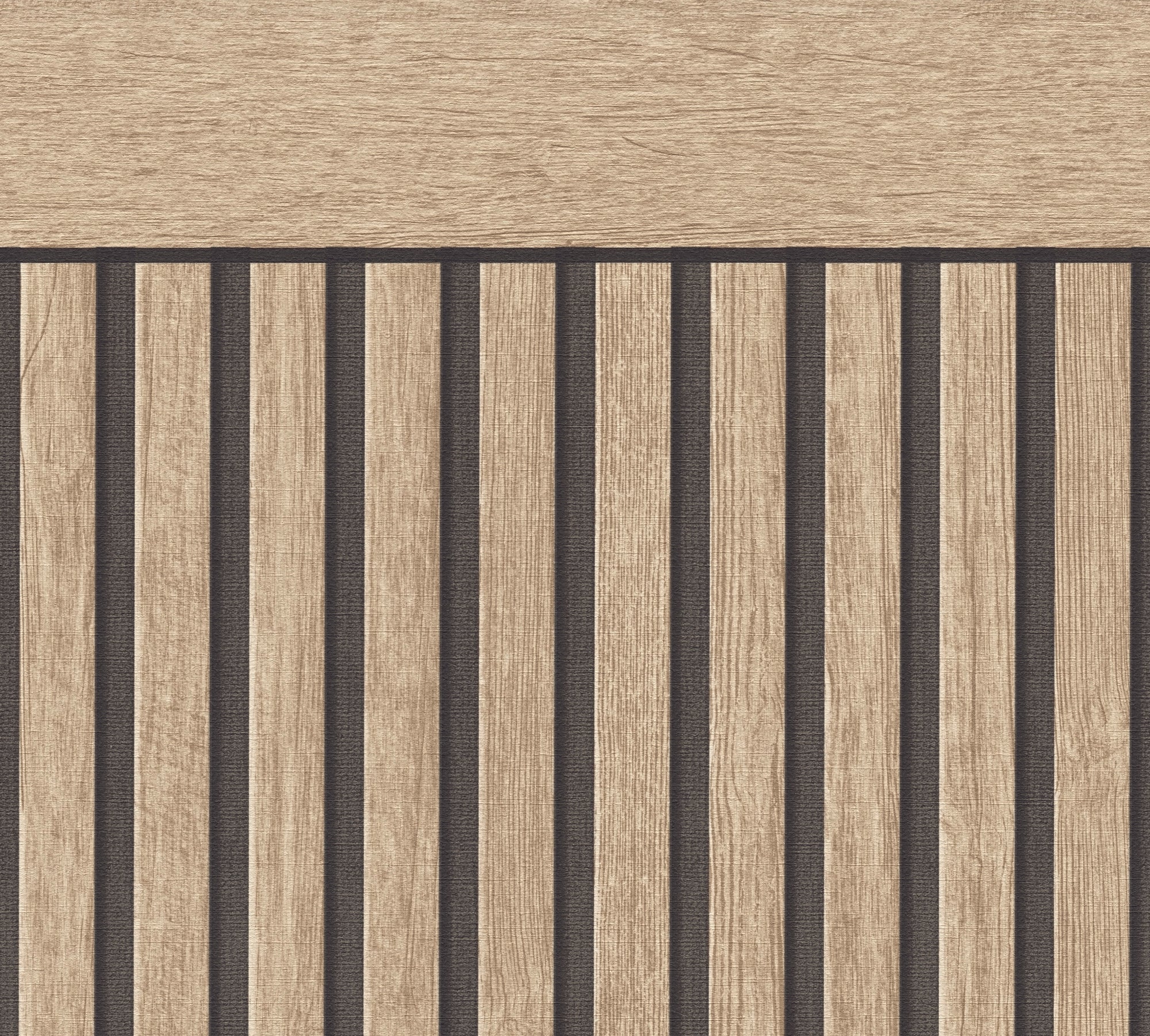 High-Quality Non-Woven Wallpaper Beige Wood Look