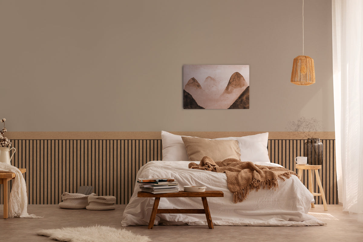 Hochwertige Vliestapete Braun Holzoptik