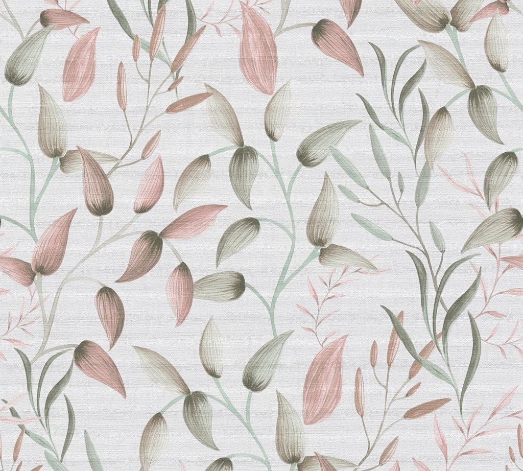 Premium Non-Woven Wallpaper Green Leaves