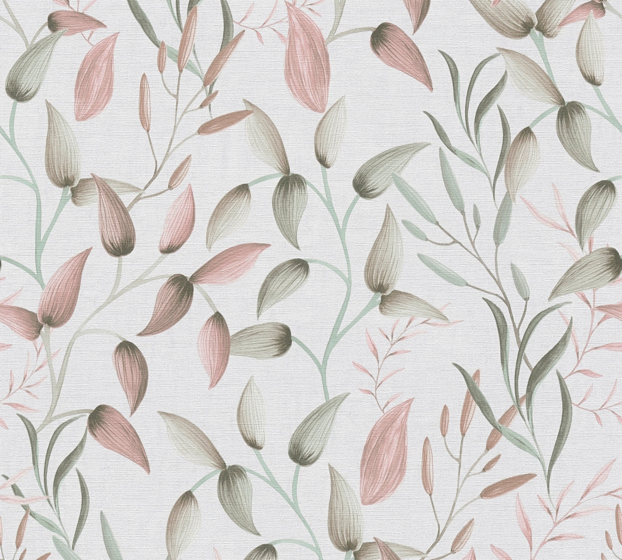 Premium Non-Woven Wallpaper Green Leaves