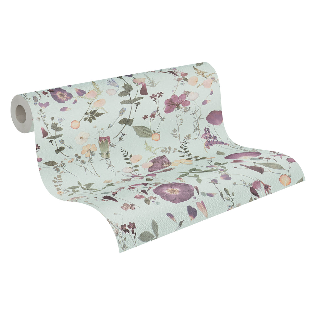 Premium Non-Woven Wallpaper Green Floral