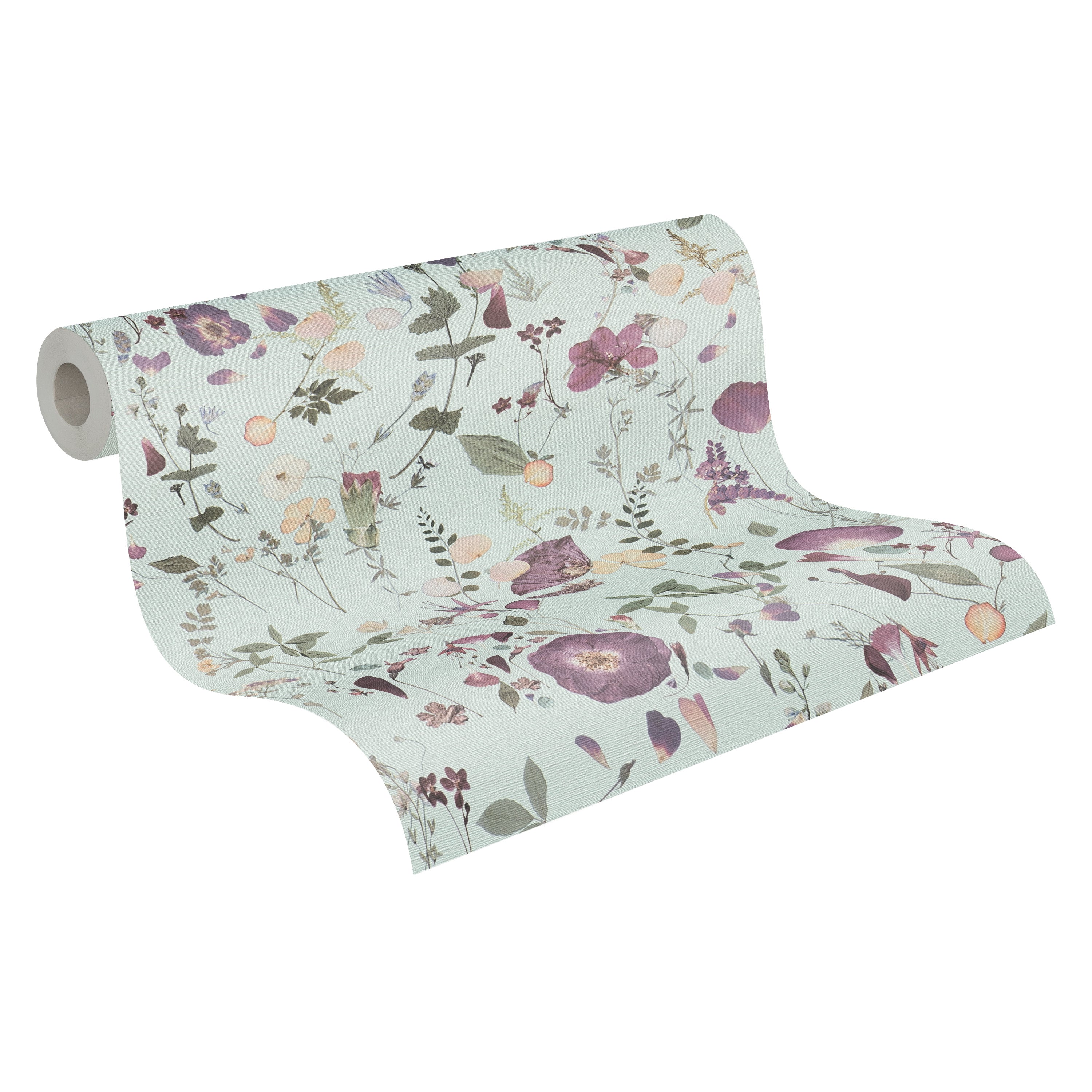 Premium Non-Woven Wallpaper Green Floral