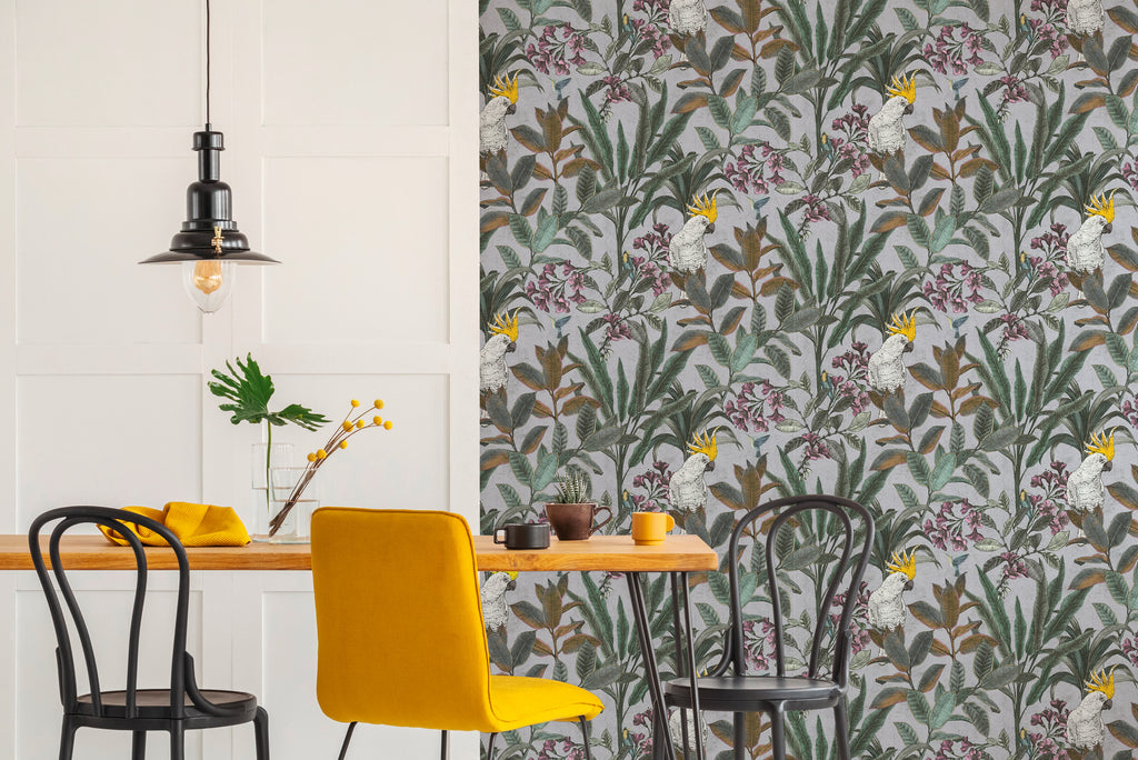 High-quality Non-woven Wallpaper Grey Jungle