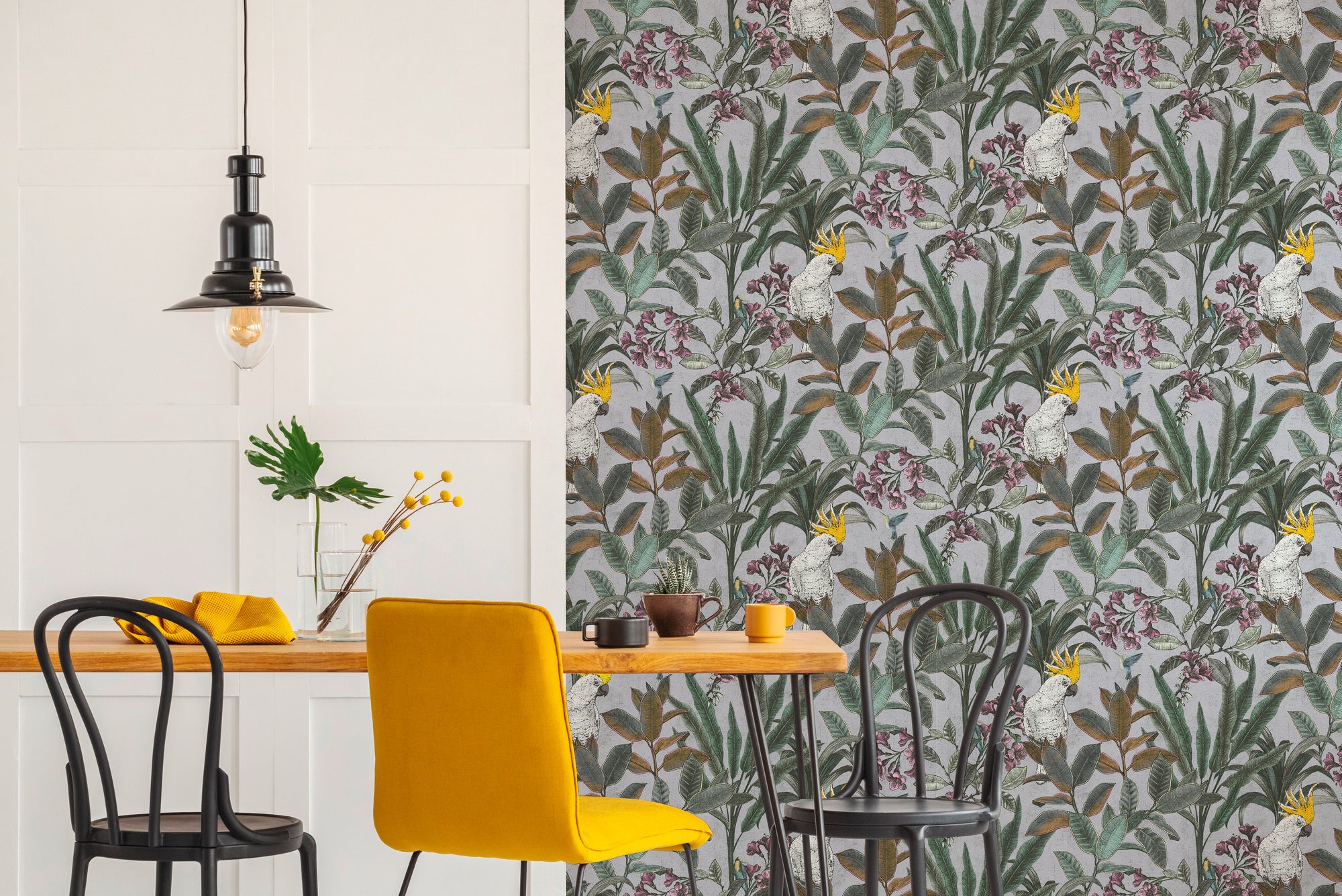 High-quality Non-woven Wallpaper Grey Jungle