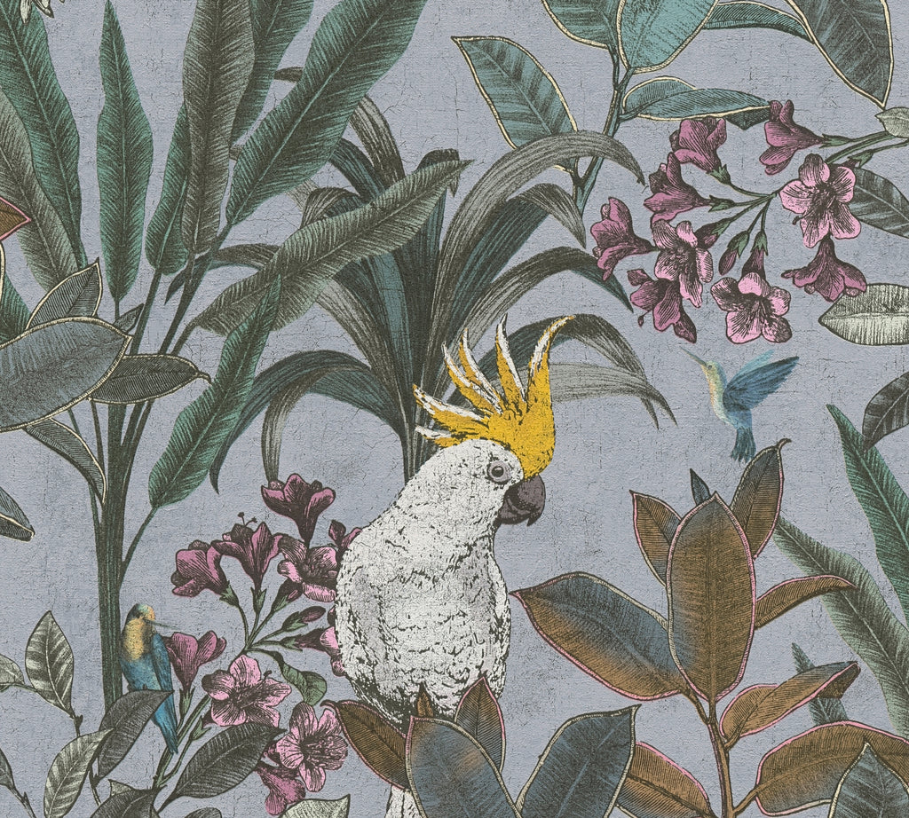 High-quality Non-woven Wallpaper Grey Jungle