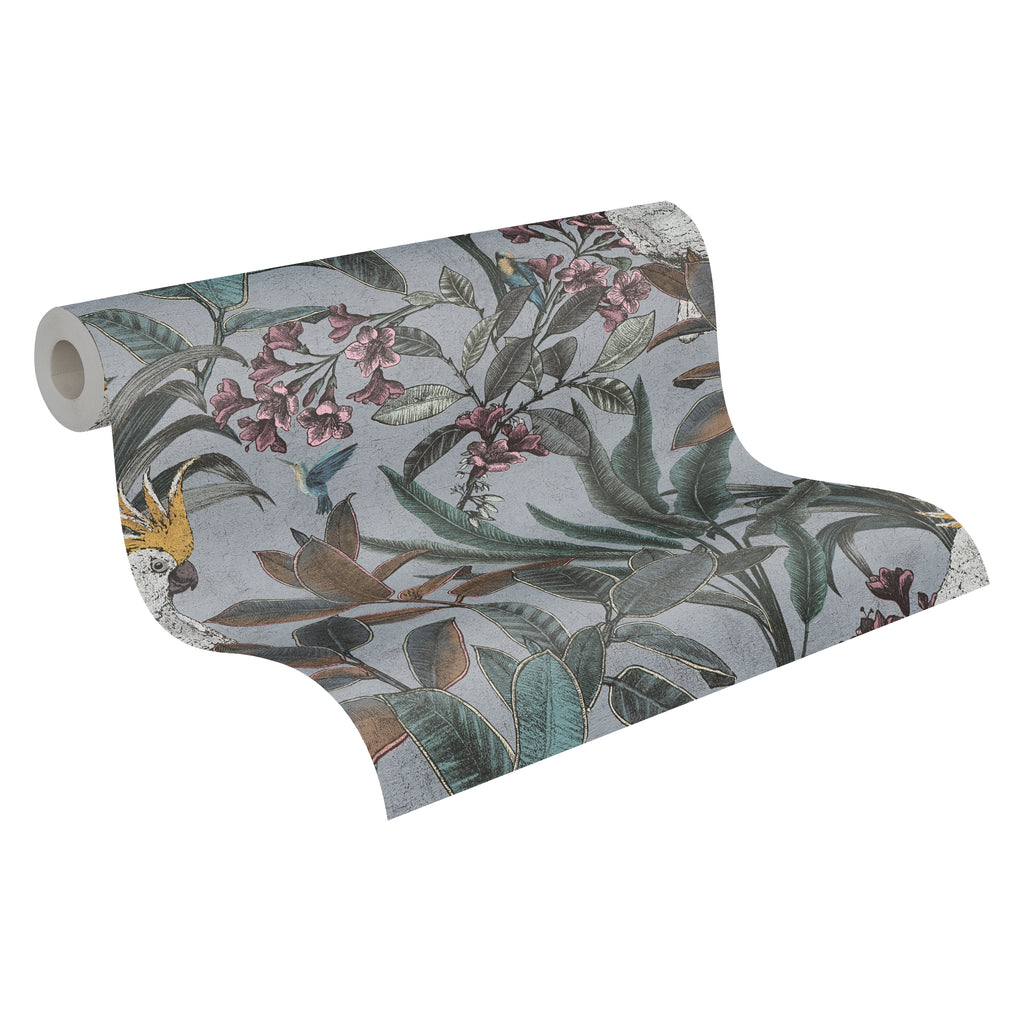 High-quality Non-woven Wallpaper Grey Jungle