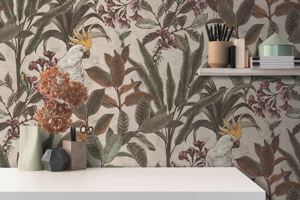 High-Quality Non-Woven Wallpaper Green Jungle