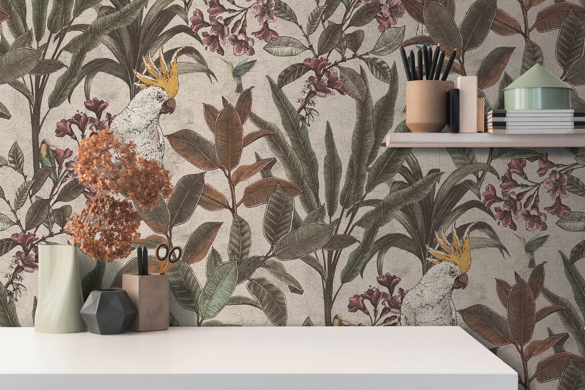 High-Quality Non-Woven Wallpaper Green Jungle