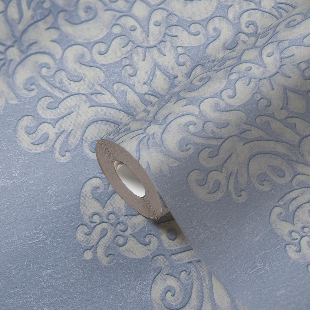 High-Quality Non-Woven Wallpaper Violet Baroque
