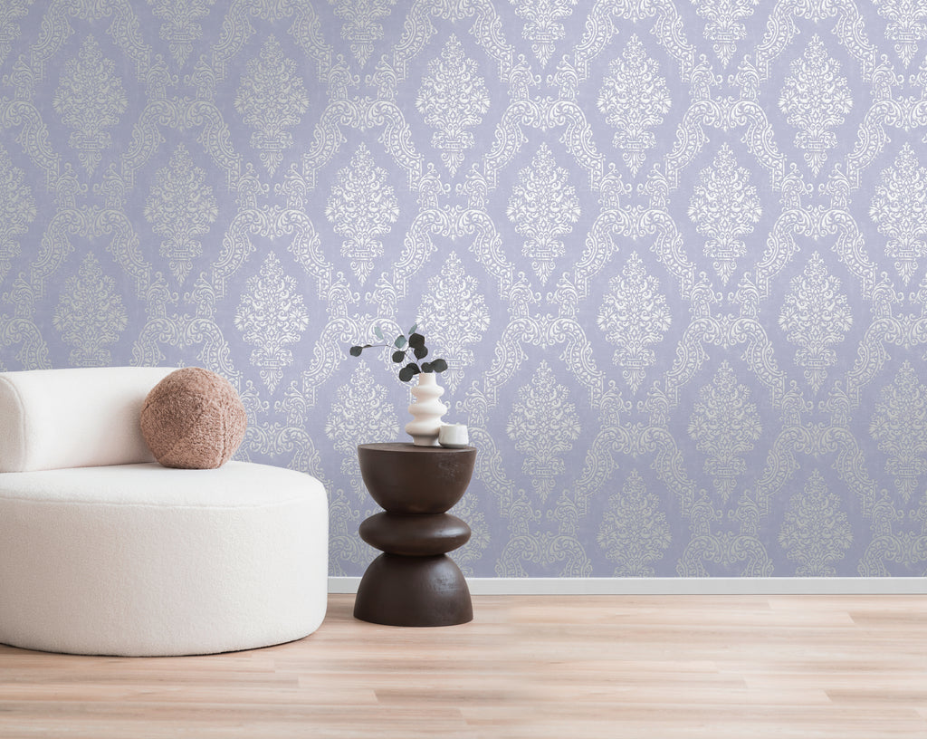 High-Quality Non-Woven Wallpaper Violet Baroque