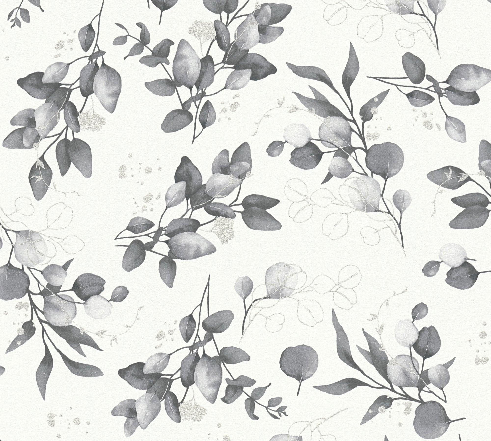 High-Quality Non-Woven Wallpaper White Floral
