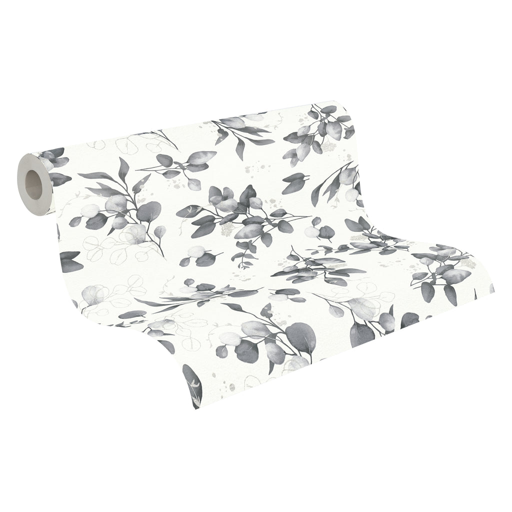 High-Quality Non-Woven Wallpaper White Floral