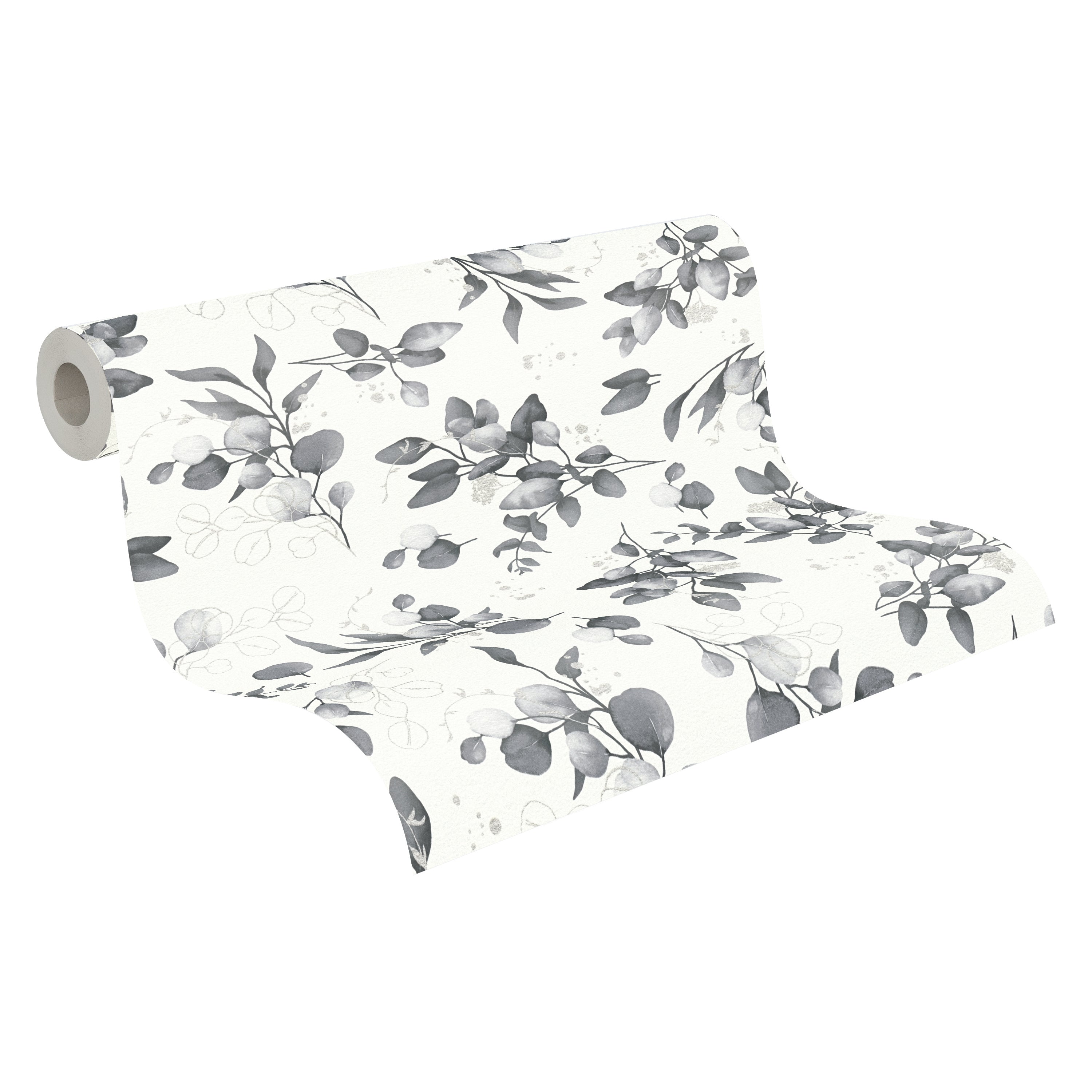 High-Quality Non-Woven Wallpaper White Floral