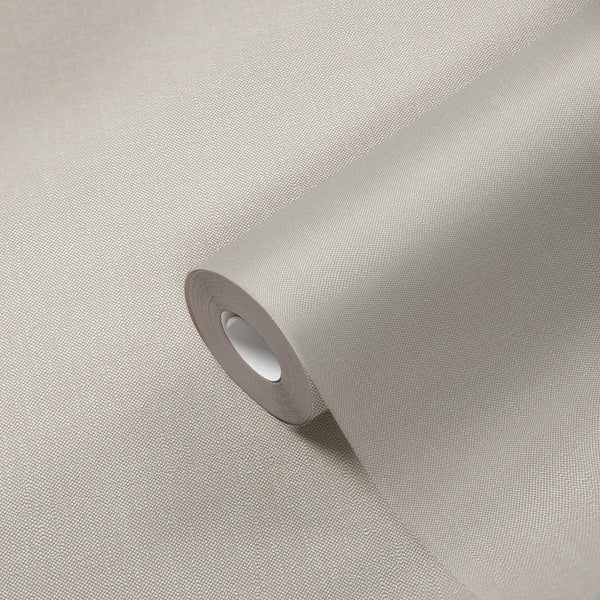 High-Quality Non-Woven Wallpaper Beige Solid Color