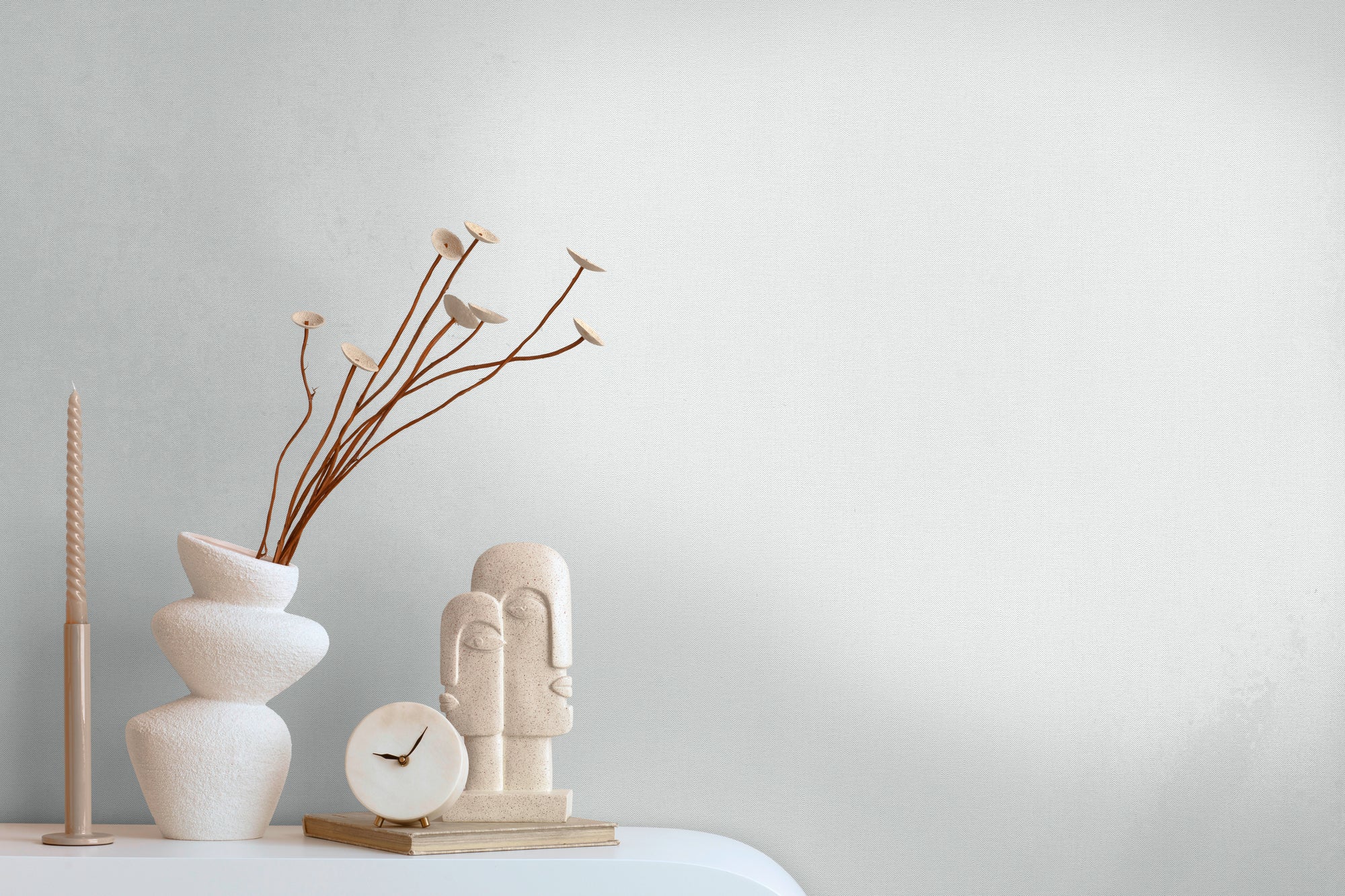 Hochwertige Tapete aus der Kollektion Pure Elegance in Weiß