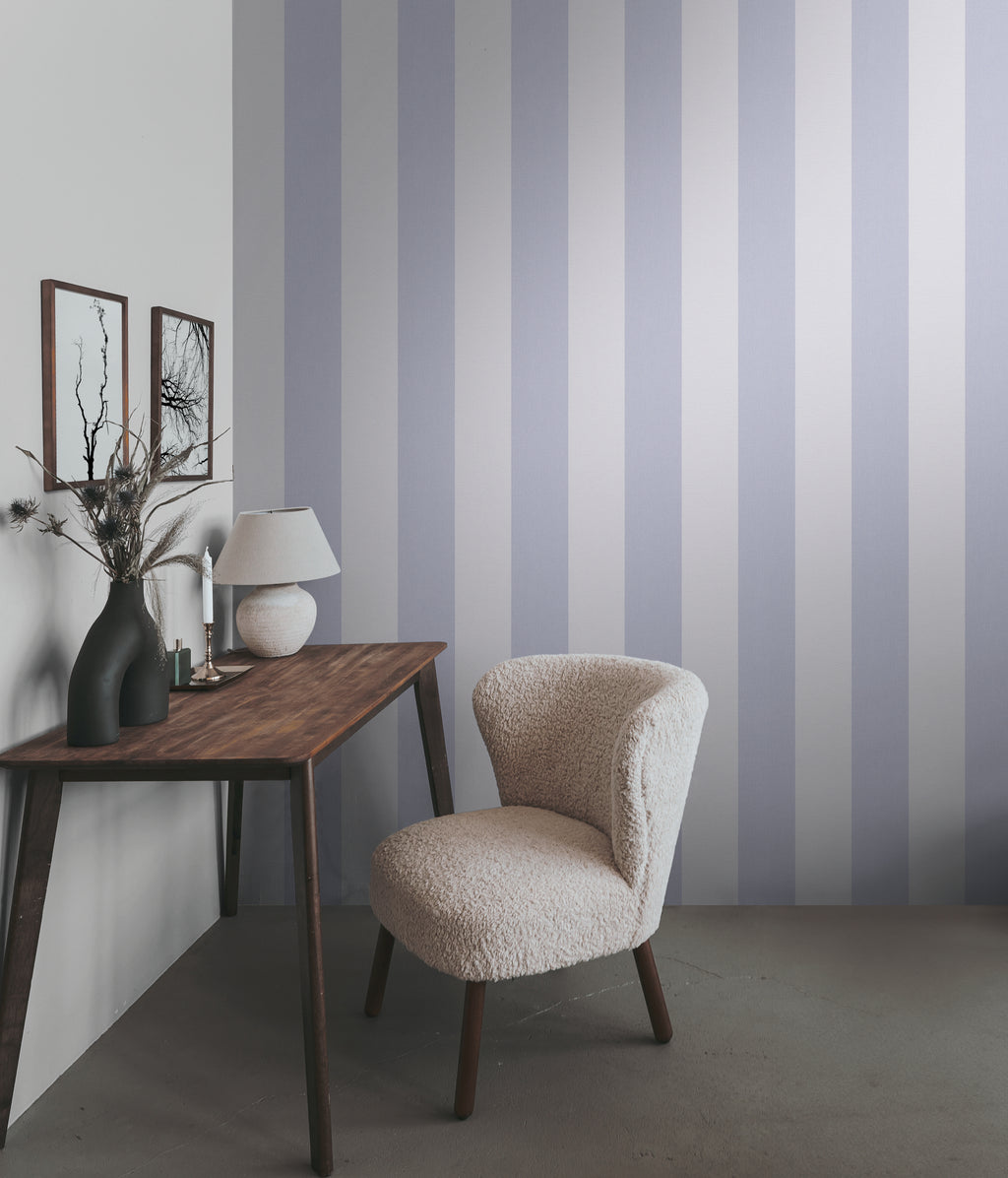 Hochwertige Vliestapete Violett Streifentapete