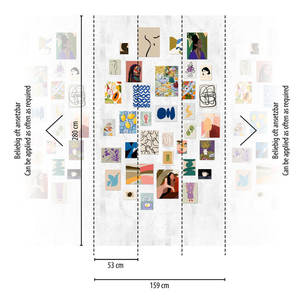 Hochwertige  Tapete aus der Kollektion THE WALL III in Bunt