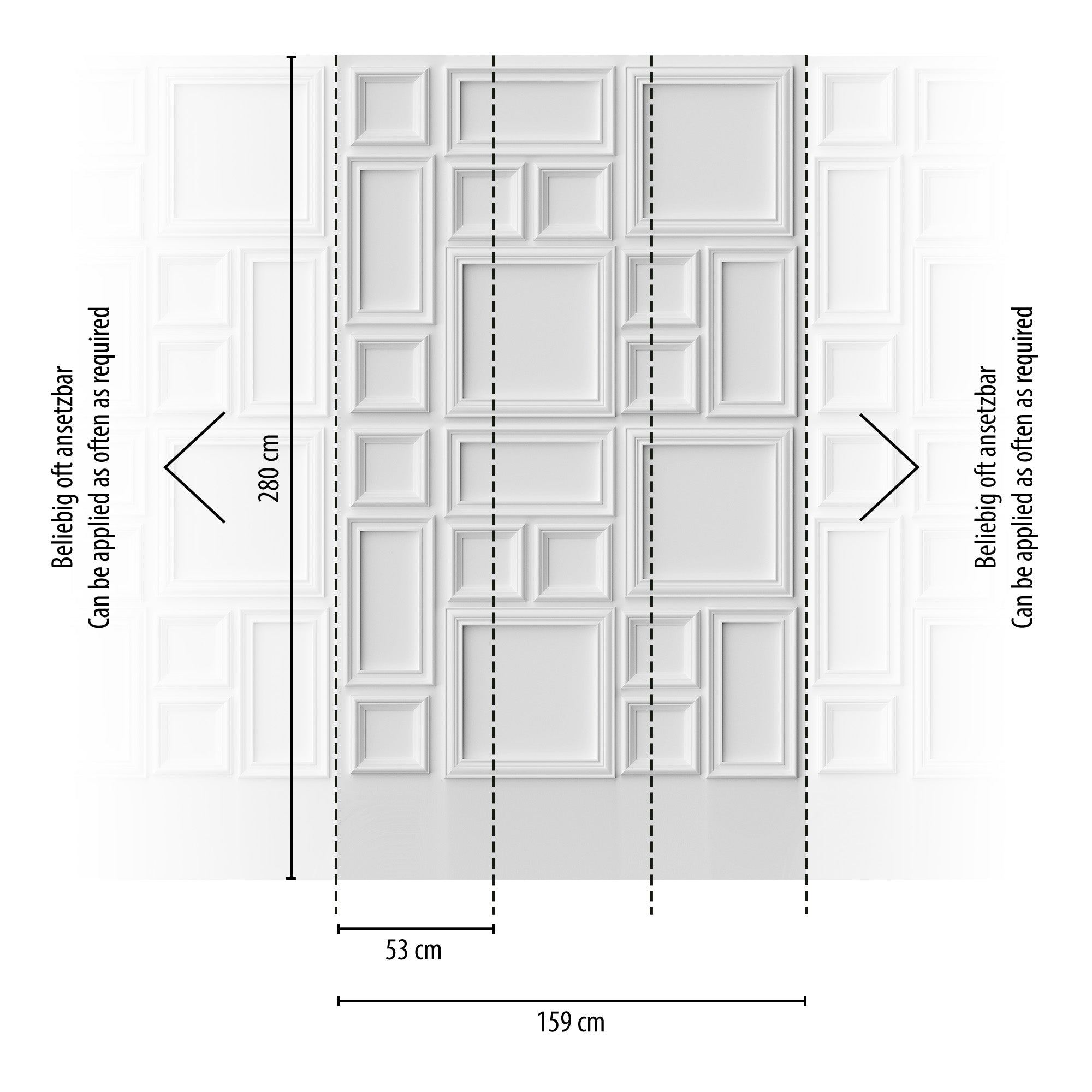 Hochwertige  Tapete aus der Kollektion THE WALL III in Weiß