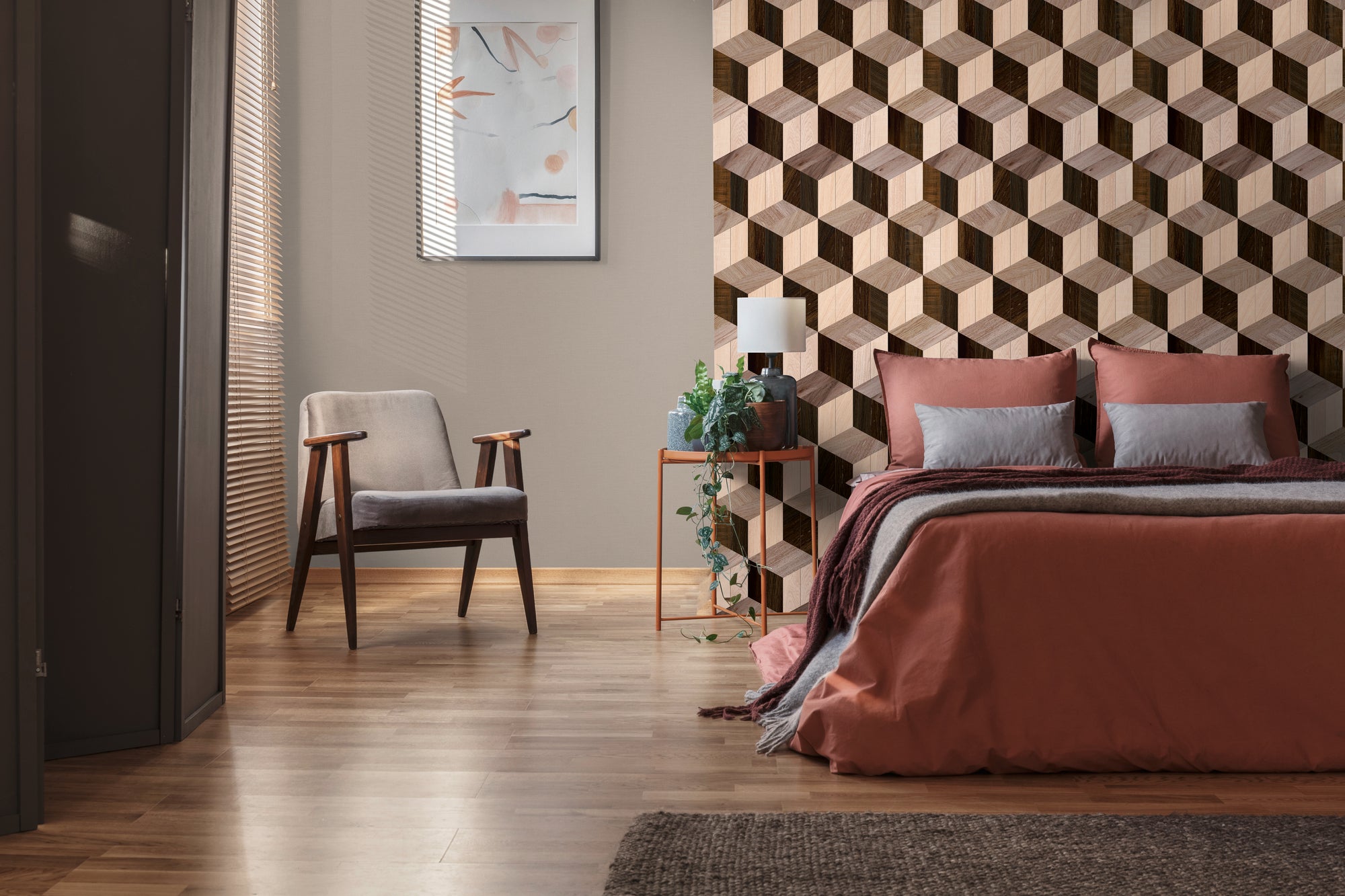 High-quality wallpaper from THE WALL III collection in brown 