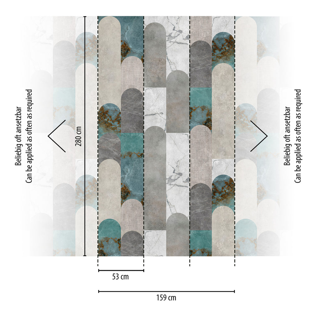 High-quality wallpaper from THE WALL III collection in grey 