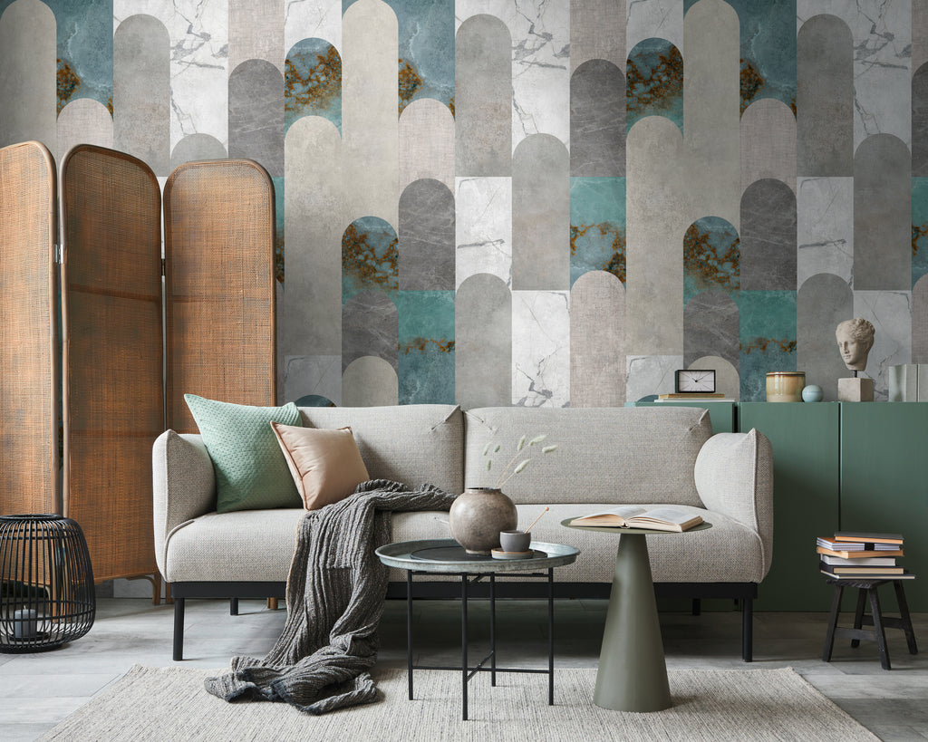 High-quality wallpaper from THE WALL III collection in grey 
