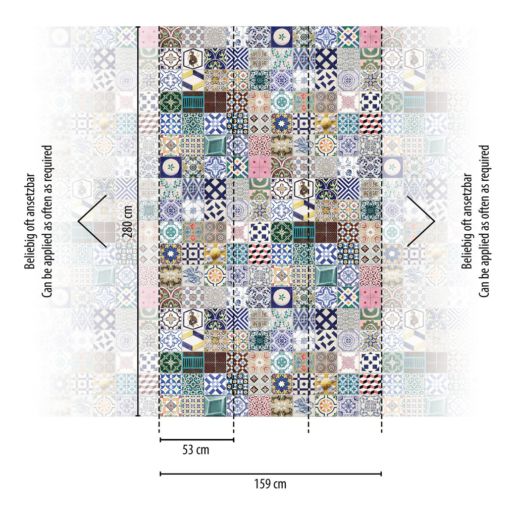 Hochwertige  Tapete aus der Kollektion THE WALL III in Bunt