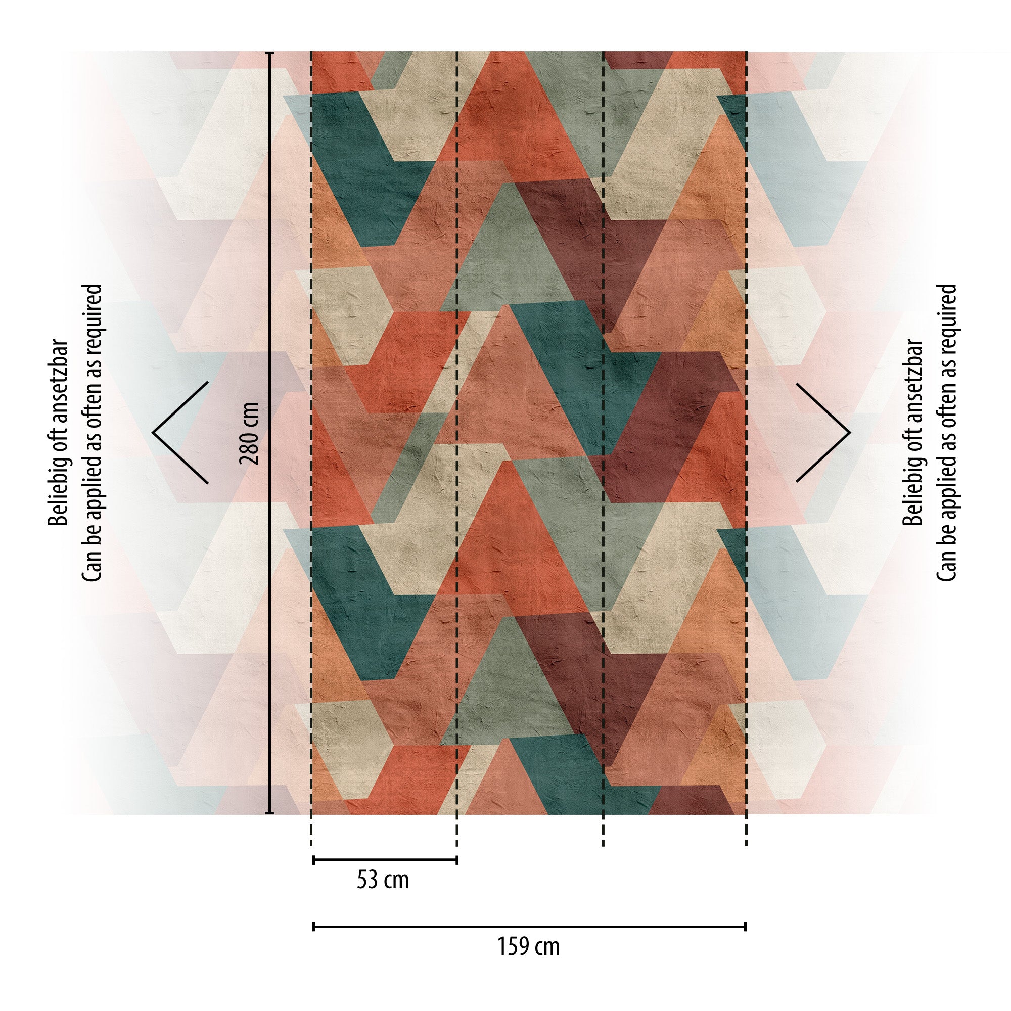 High-quality wallpaper from THE WALL III collection in orange 