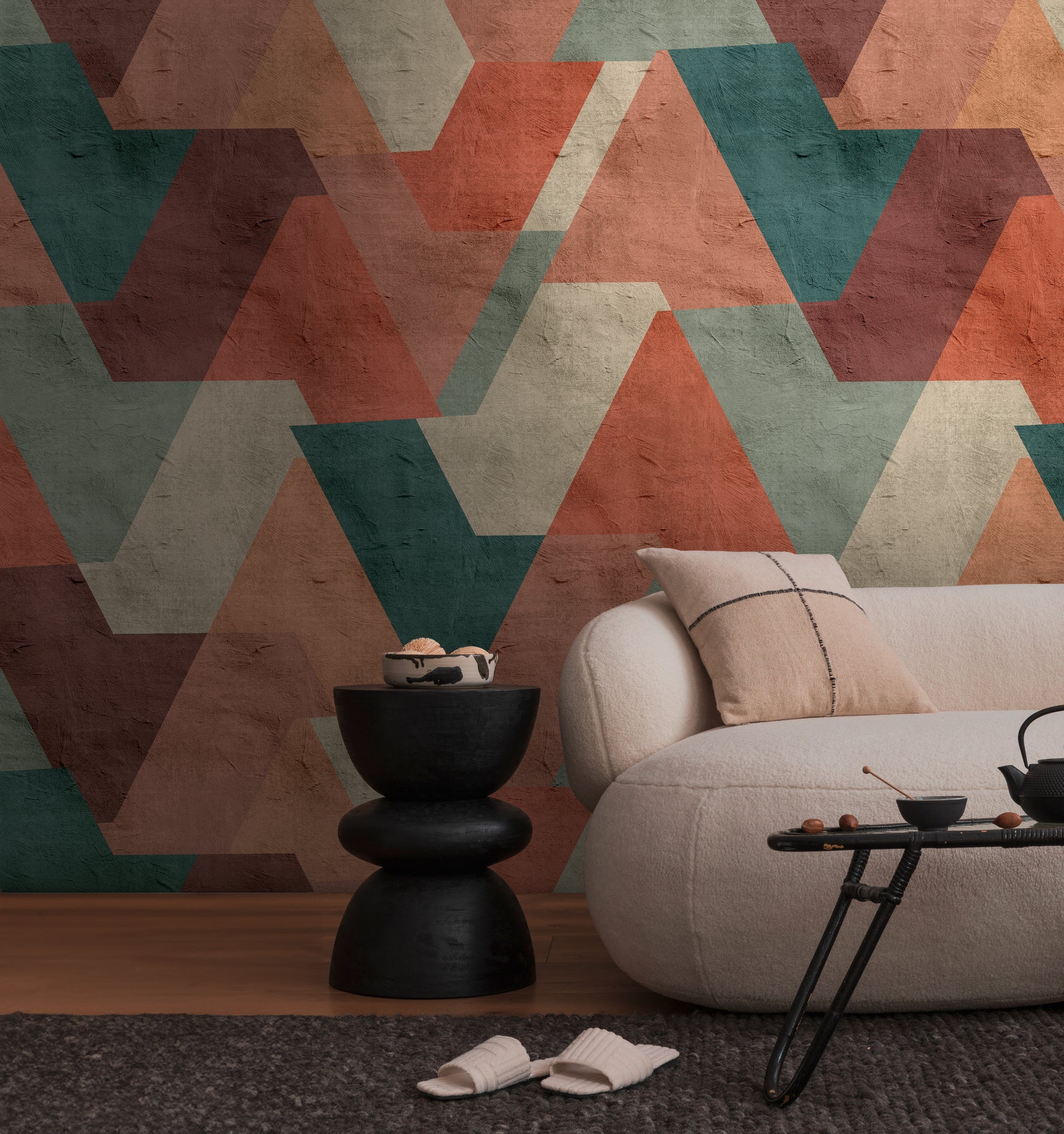 High-quality wallpaper from THE WALL III collection in orange 