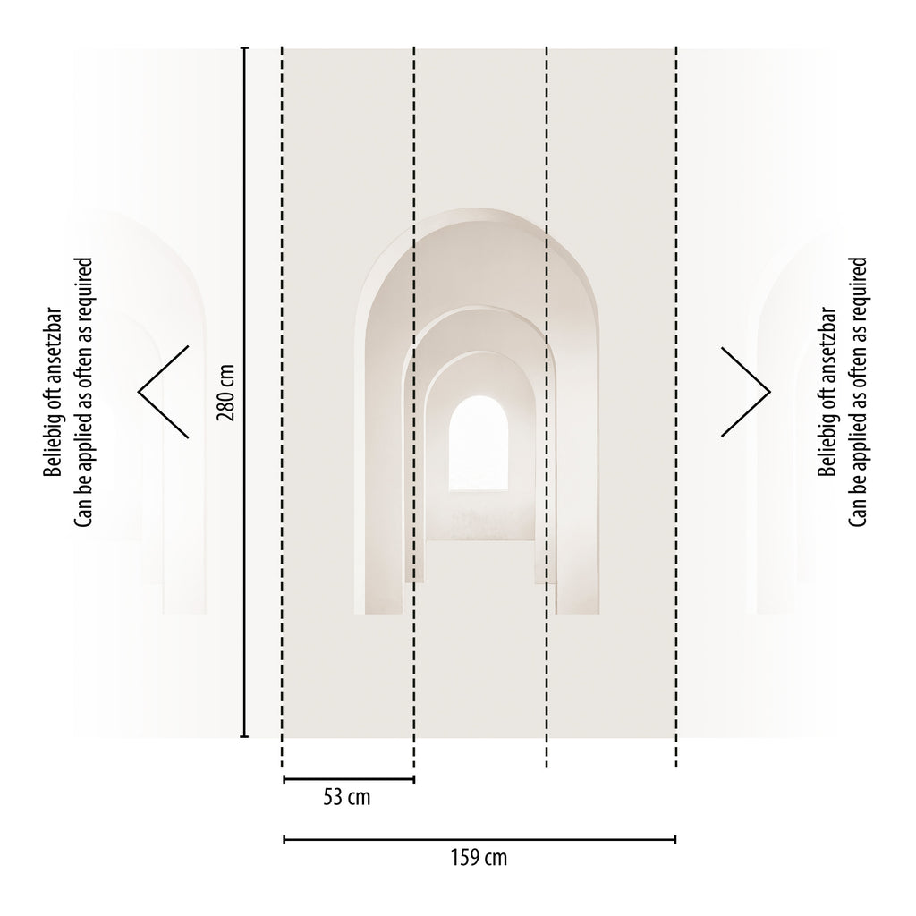 High-quality wallpaper from THE WALL III collection in cream 